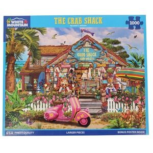 White‎ Mountain The Crab Shack 1000 Piece Puzzle 1739 24inx30in Pre-Owned